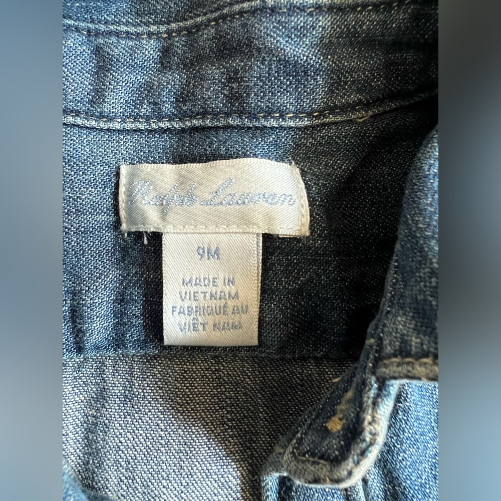 Ralph Lauren | Baby Denim Dress and Bloomers | 9months - Picture 4 of 5
